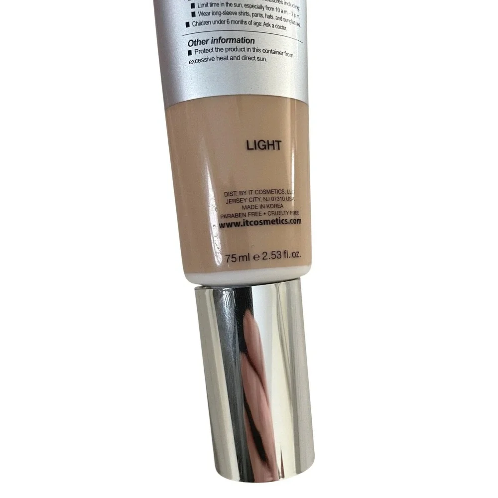 NEW IT Cosmetics Your Skin But Better 2.53 fl oz CC+ Full‎ Coverage Cream LIGHT